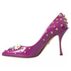 Dolce &amp; Gabbana Lila Leder-Pumps aus Di-Kalbsleder