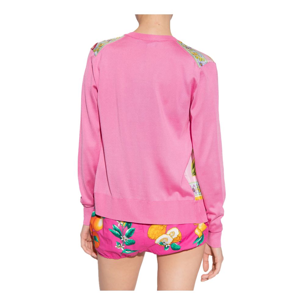 Pull en soie rose Dolce & Gabbana