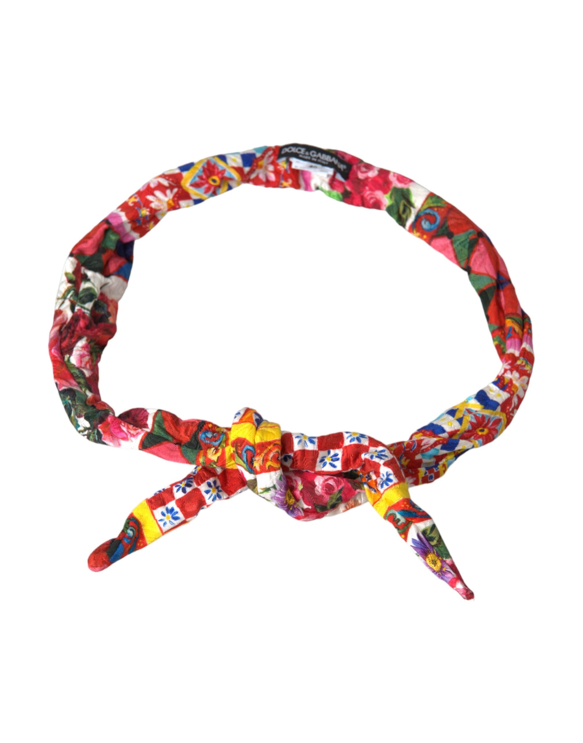 Dolce & Gabbana Ceinture multicolore à imprimé Carretto