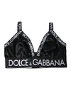 Soutien-gorge de sport Dolce &amp; Gabbana pour femme avec imprimé logo noir et blanc