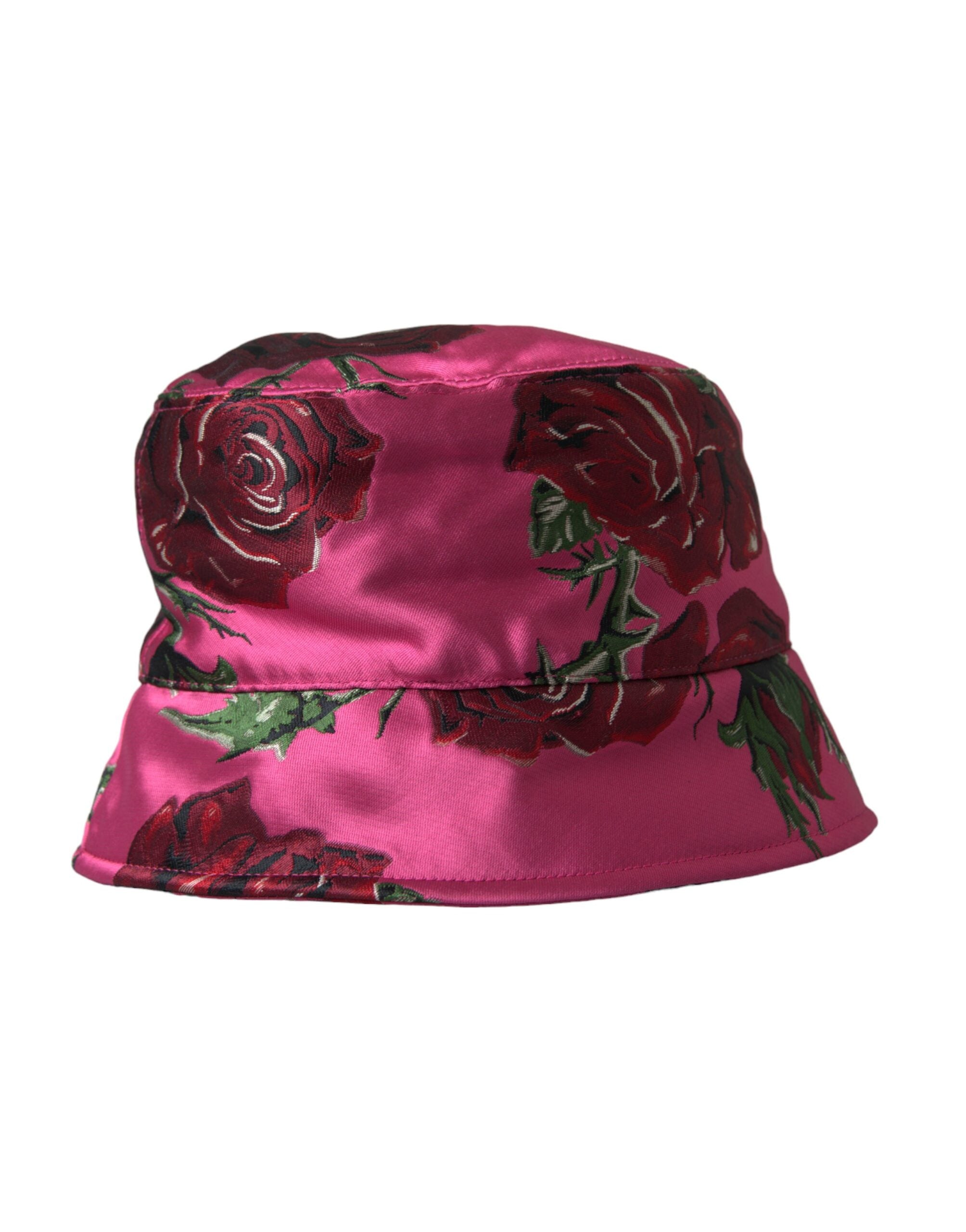 Dolce & Gabbana Rosa Blumenmütze aus Baumwolle für Herren