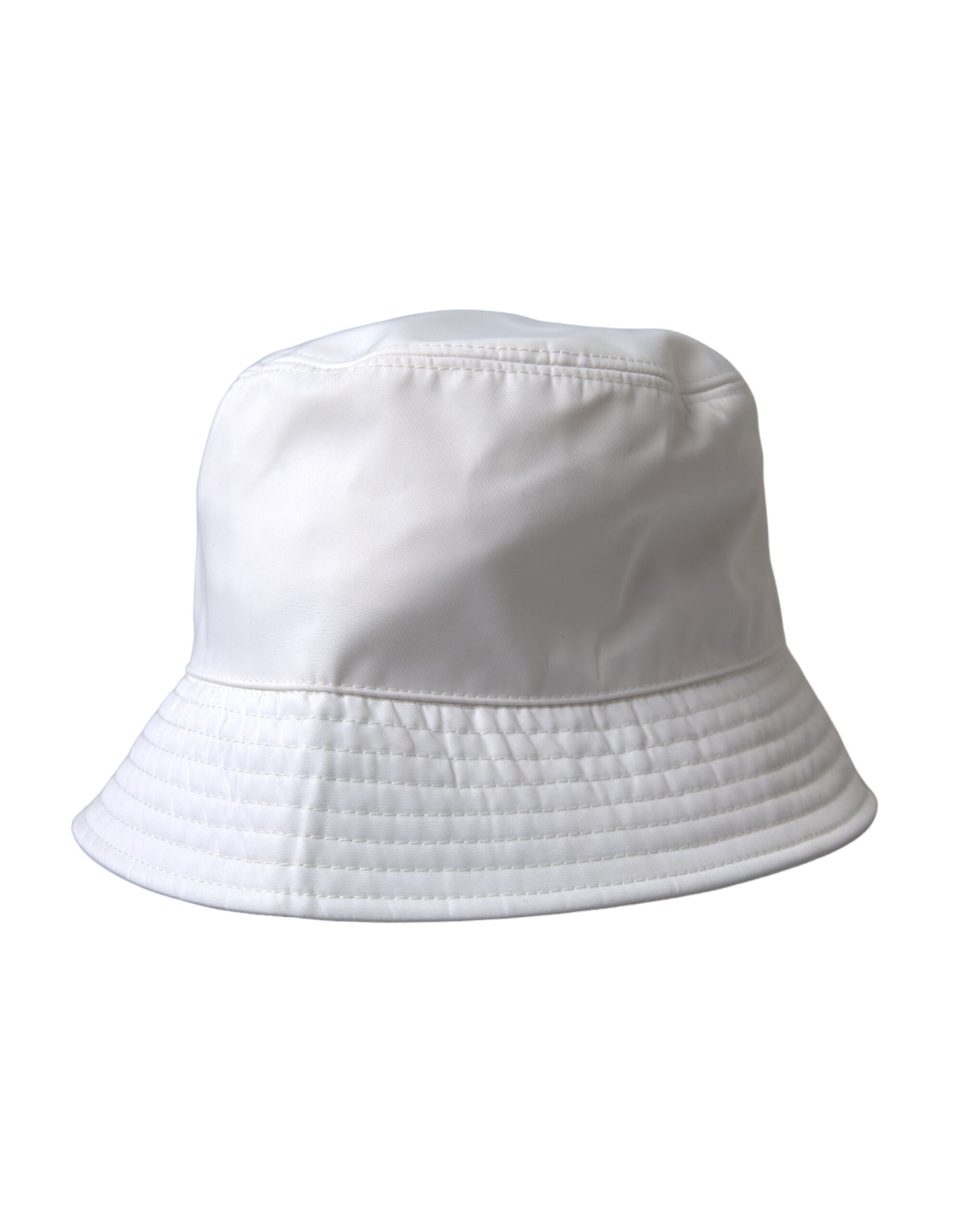 Dolce & Gabbana Weiße Baumwollmütze Bucket Capello Hut Herren