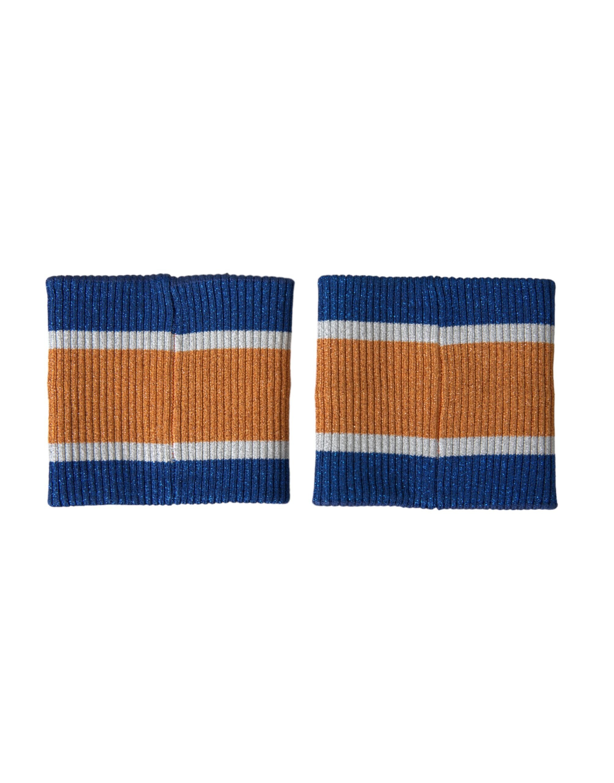 Dolce & Gabbana – Mehrfarbiges Viskosearmband mit Logo-Pailletten