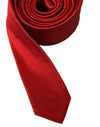 Dolce & Gabbana Red Solid Silk Adjustable Tie Men