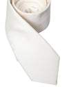 Dolce & Gabbana White Solid 100% Silk Adjustable Tie