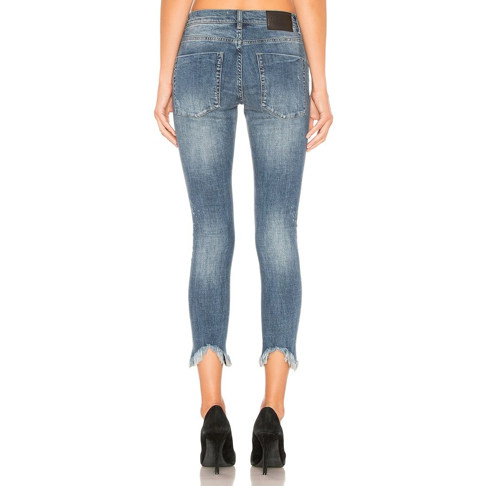 One Teaspoon – Jeans und Hose aus Baumwolle in Blau