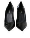 Dolce &amp; Gabbana Bellucci Pumps aus schwarzem Lackleder mit Absatz