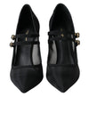 Dolce &amp; Gabbana – Schwarze Mary-Jane-Pumps aus Netzstoff