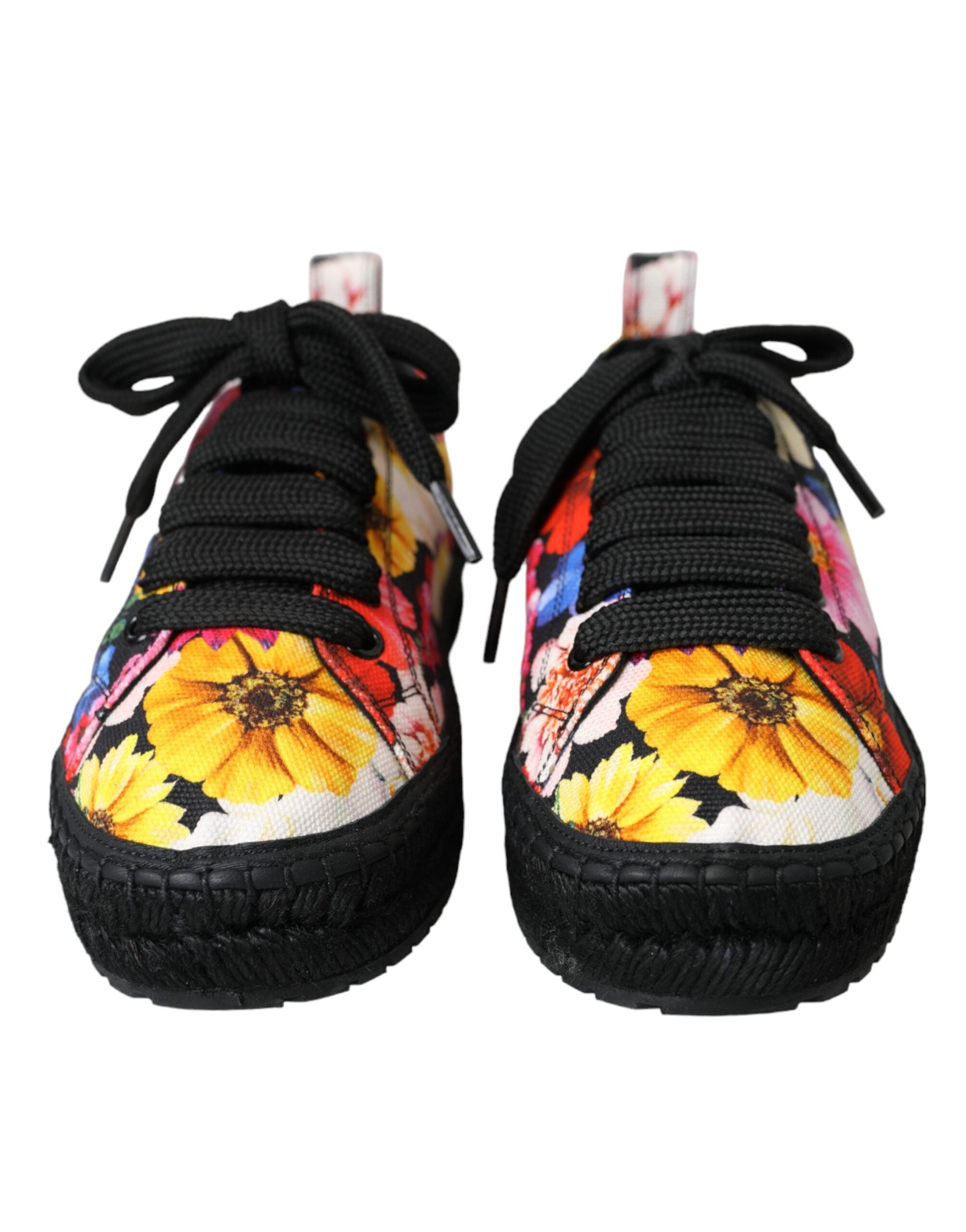 Baskets espadrilles à imprimé floral en toile multicolore Dolce & Gabbana