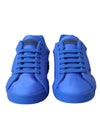 Baskets basses en cuir bleu Dolce &amp; Gabbana