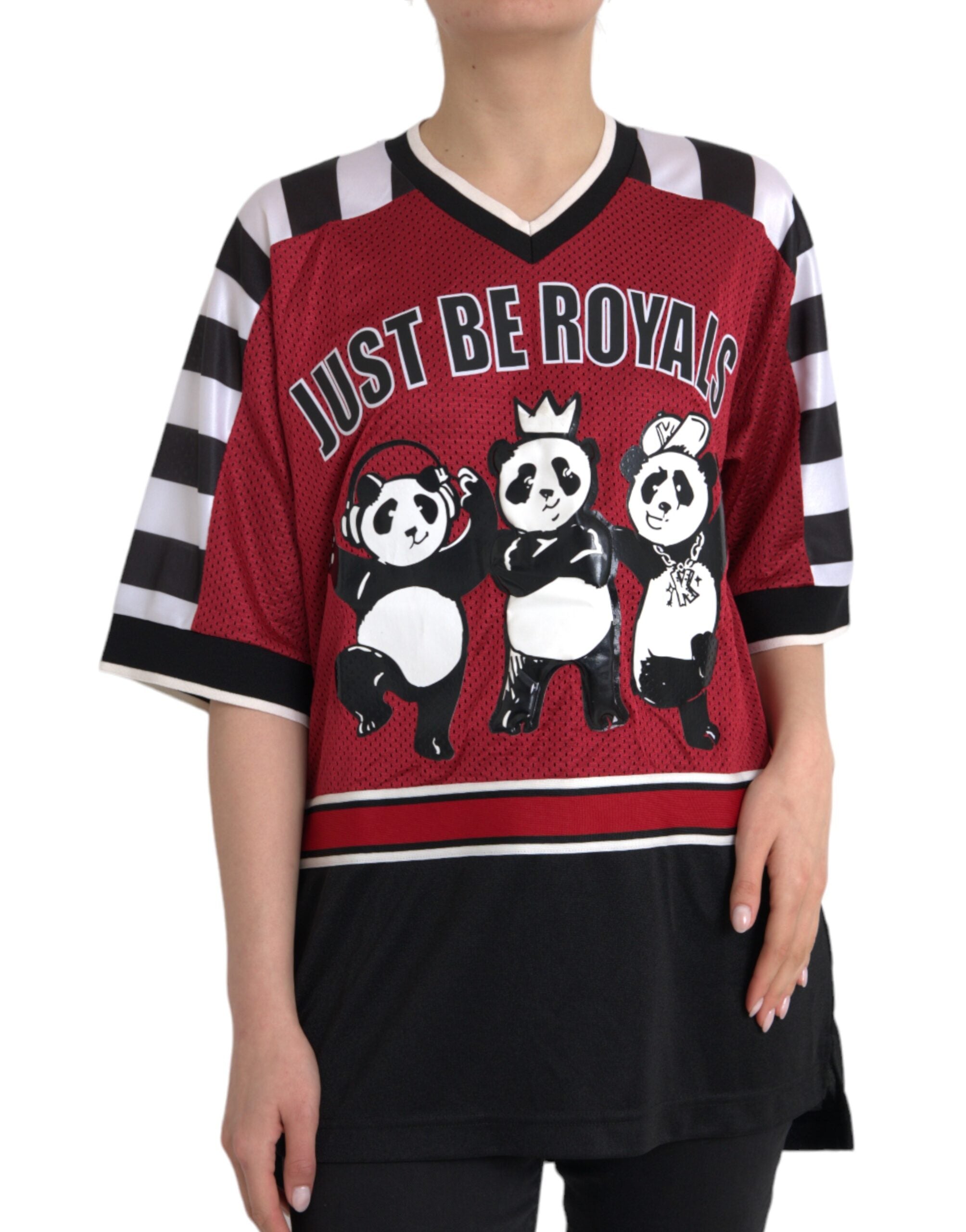 T-shirt oversize multicolore Royals Panda de Dolce & Gabbana