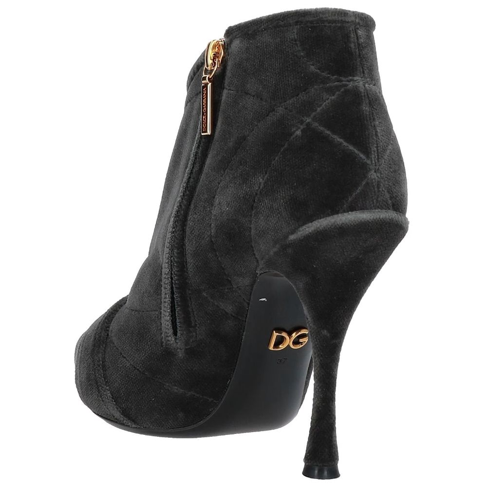 Dolce & Gabbana – Schwarzer Baumwollstiefel