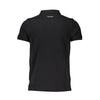 Cavalli Class Black Cotton Mens Polo Shirt