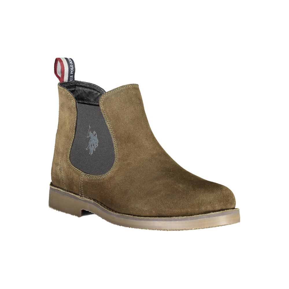 Bottines en cuir vert pour hommes US POLO ASSN.