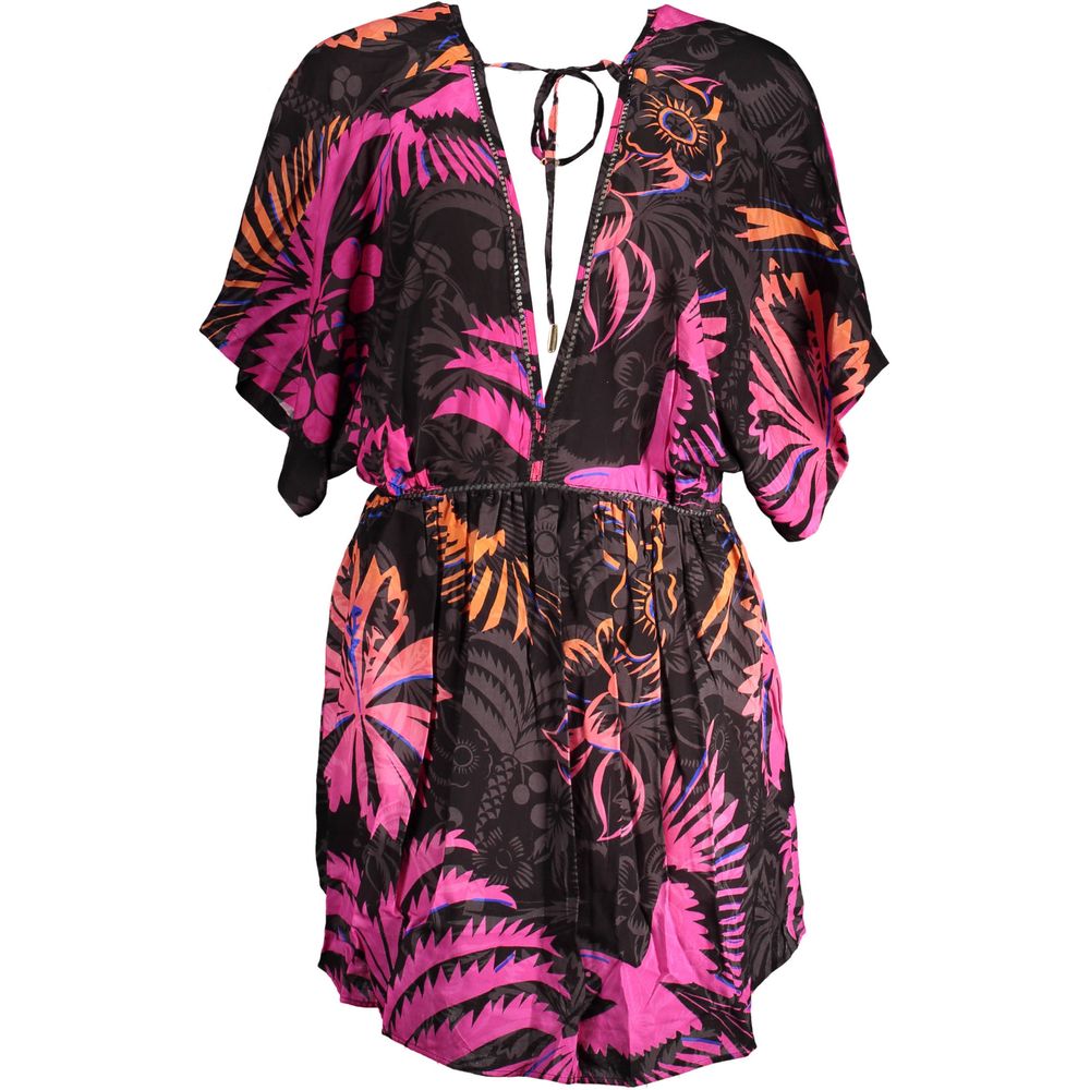 Robe noire en viscose pour femme Desigual