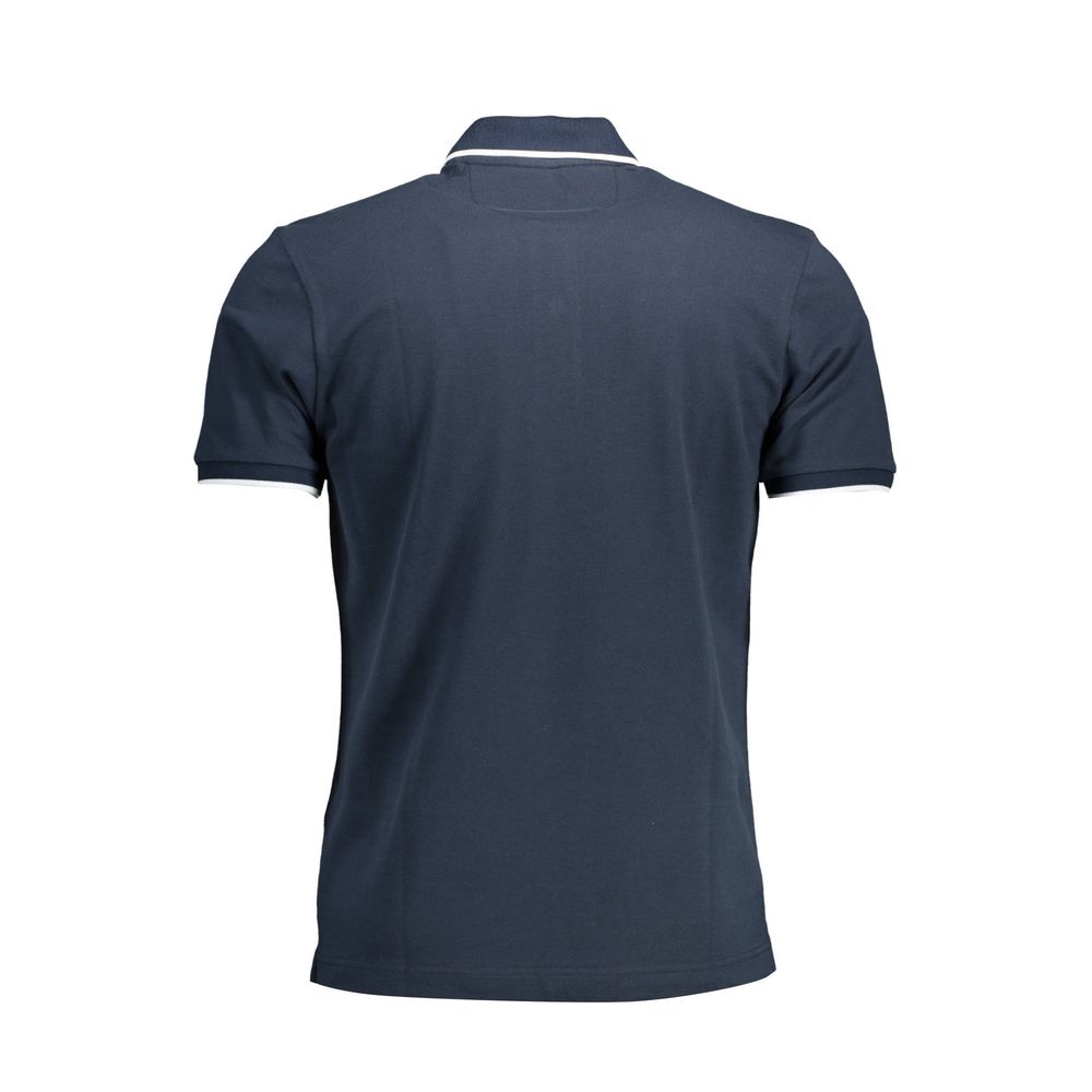 La Martina Herren-Poloshirt aus blauer Baumwolle