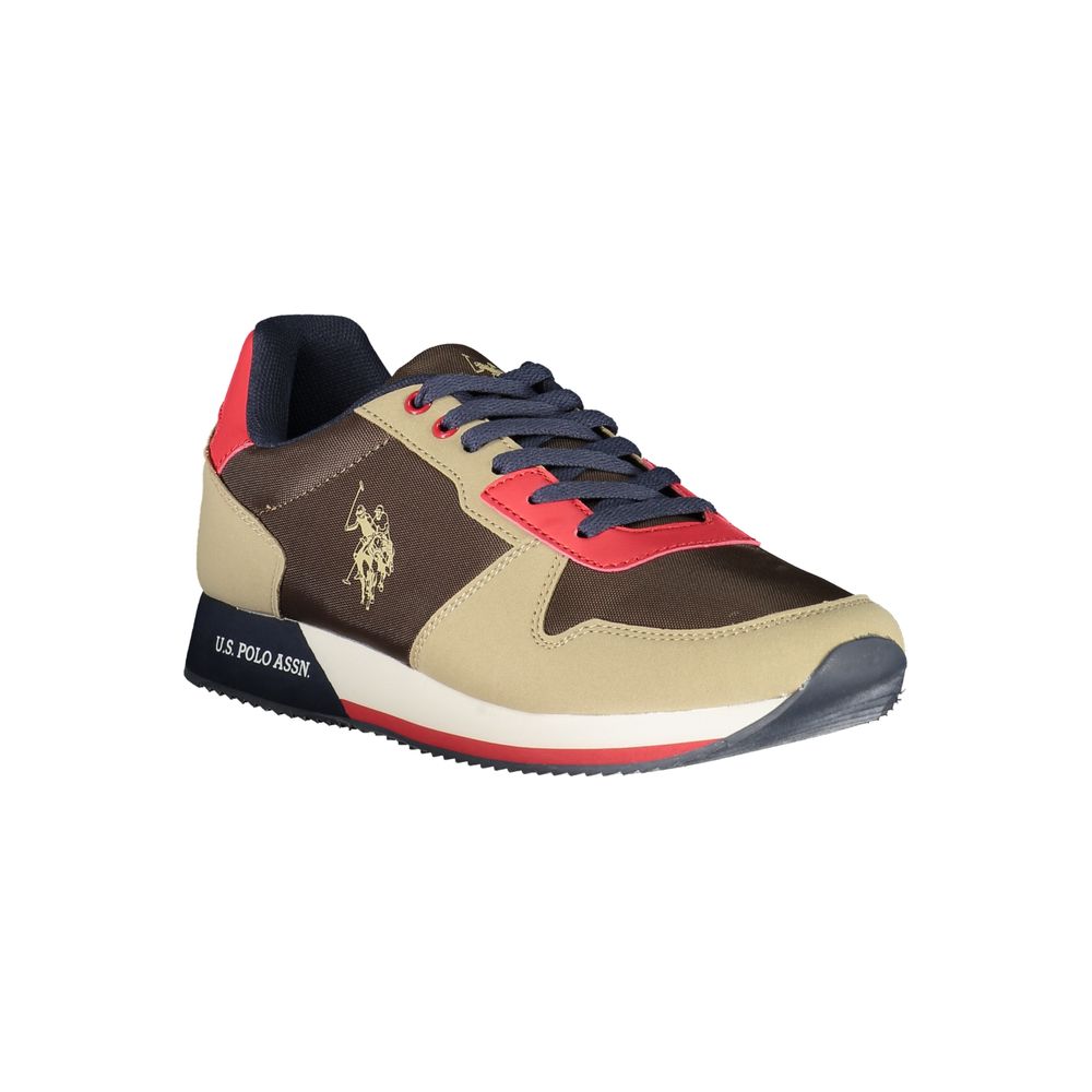 Baskets pour hommes en polyester marron US POLO ASSN.