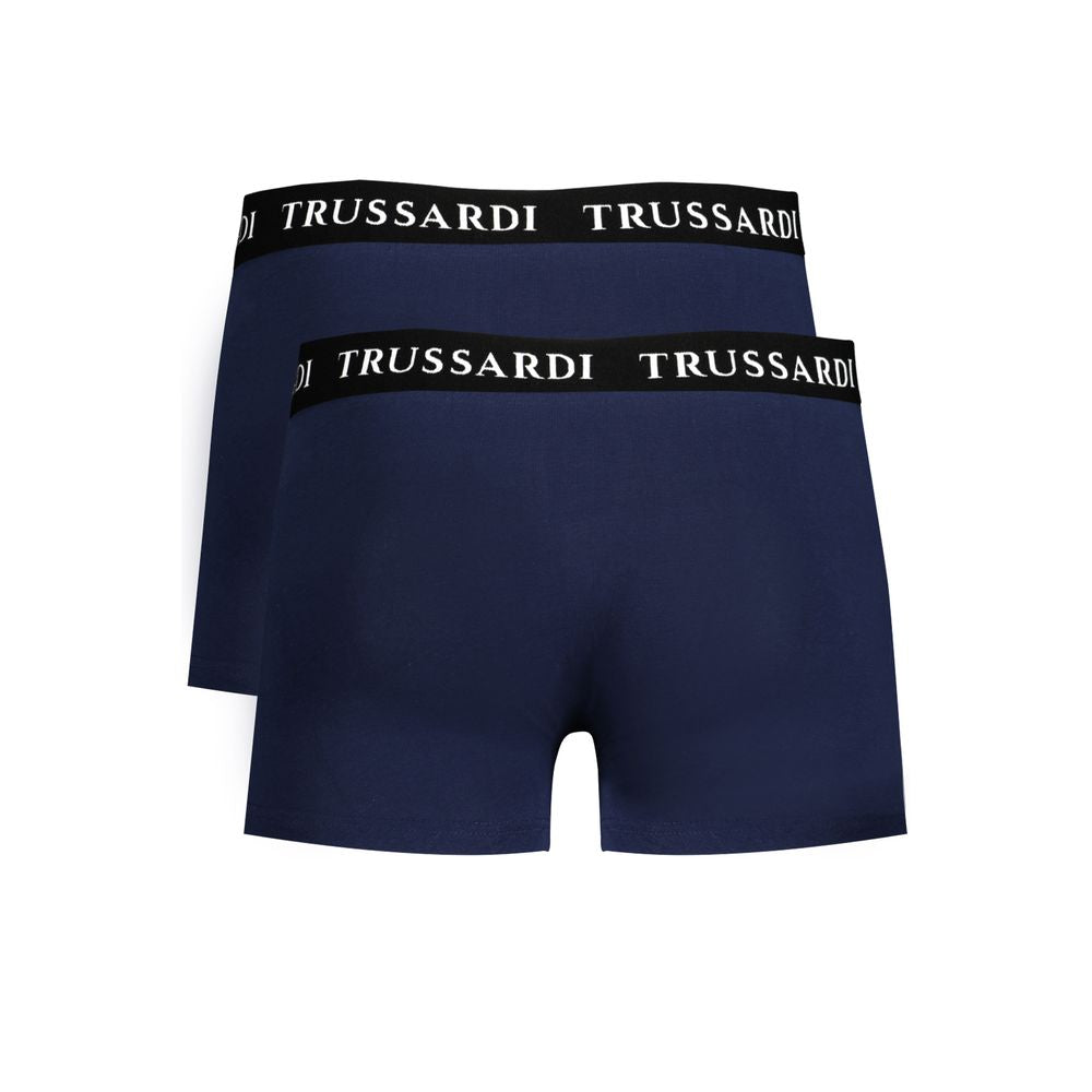 Trussardi Blaue Baumwollunterwäsche