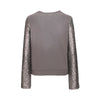 Pull en coton gris imparfait pour femme