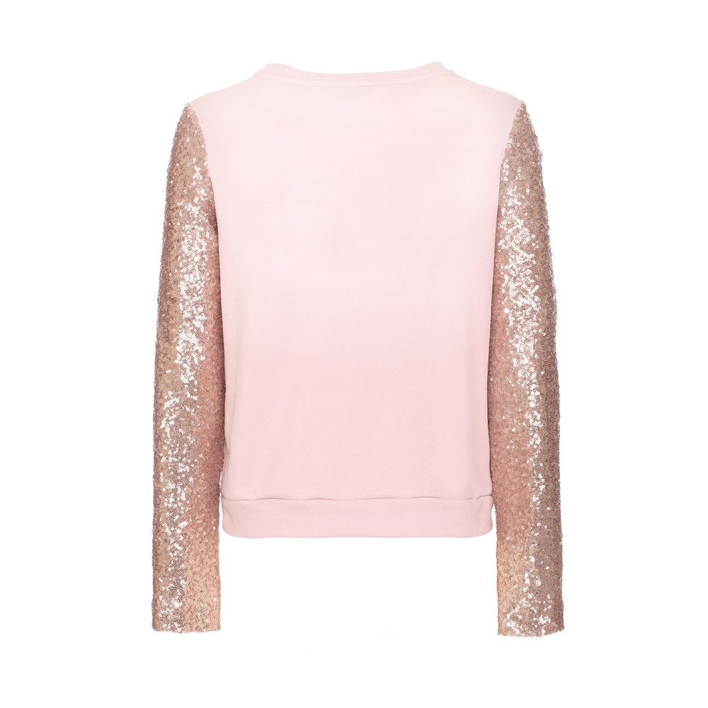 Pull femme en coton rose imparfait