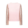 Pull femme en coton rose imparfait