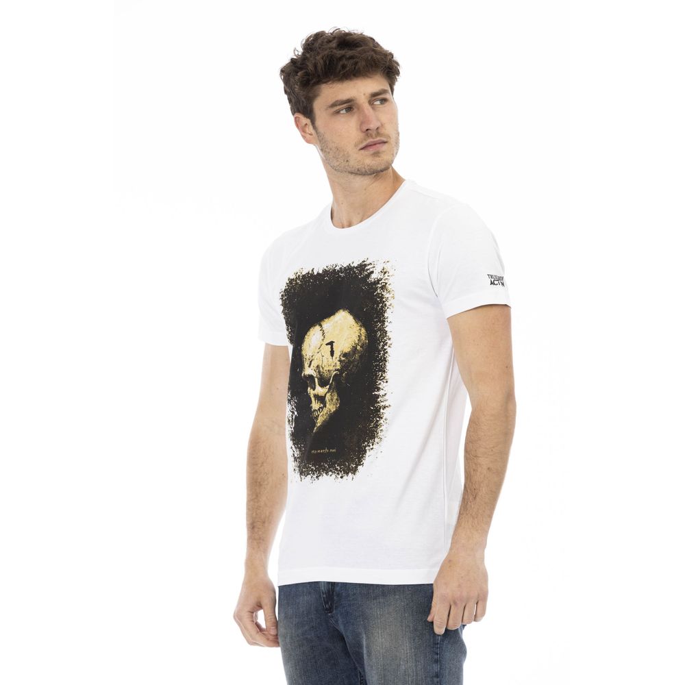 Trussardi Action Weißes Baumwoll-T-Shirt für Herren