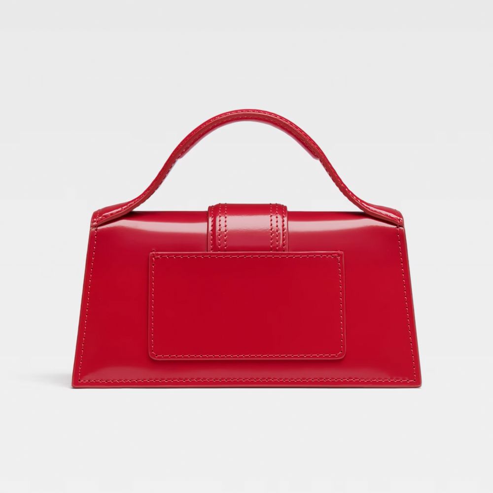 Sac à bandoulière MINI en cuir rouge Jacquemus