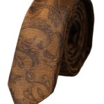 Cravate ajustable pour homme 100 % soie à motif floral marron Dolce & Gabbana