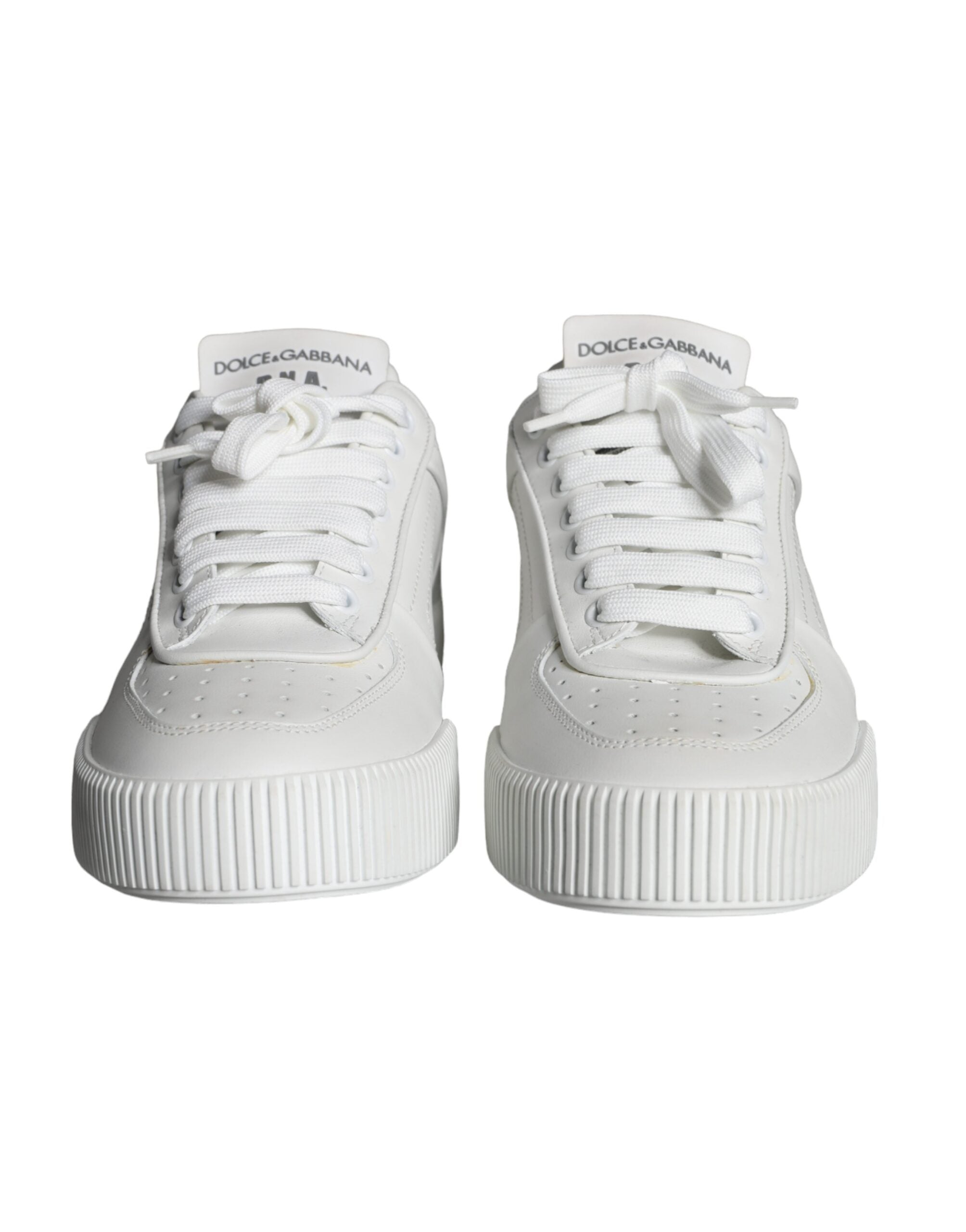 Dolce & Gabbana Weiße Miami Leder Low Top Sneakers Schuhe