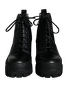 Bottines de randonnée à lacets noires Dolce &amp; Gabbana pour hommes