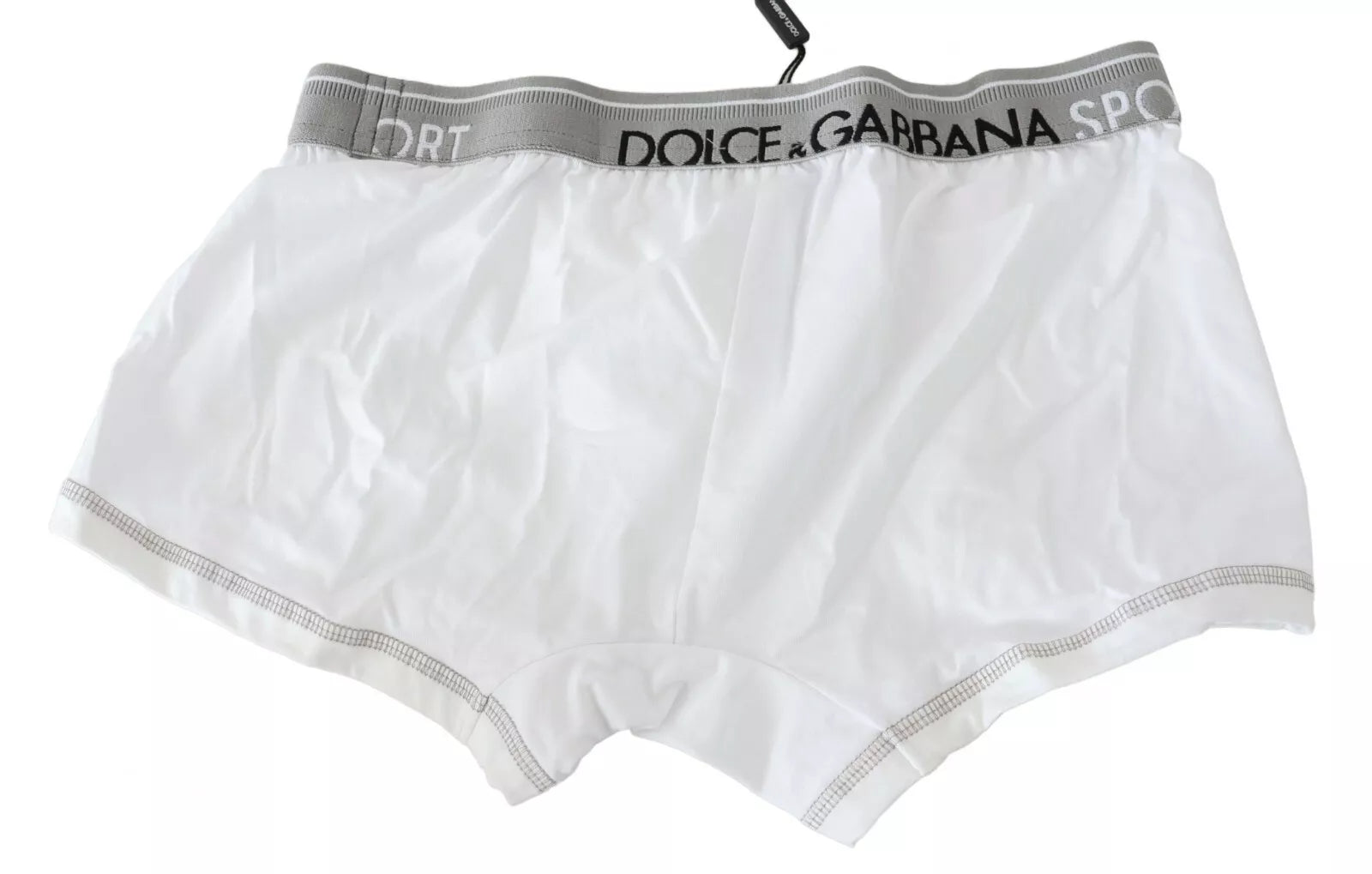 Dolce & Gabbana – Boxershorts aus Baumwollstretch in normaler Größe, weiß