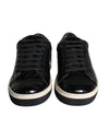 Dolce &amp; Gabbana Schwarze Leder Herren Low Top Sneakers