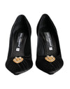 Dolce &amp; Gabbana DEVOTION Pumps mit Herz-Print in Schwarz