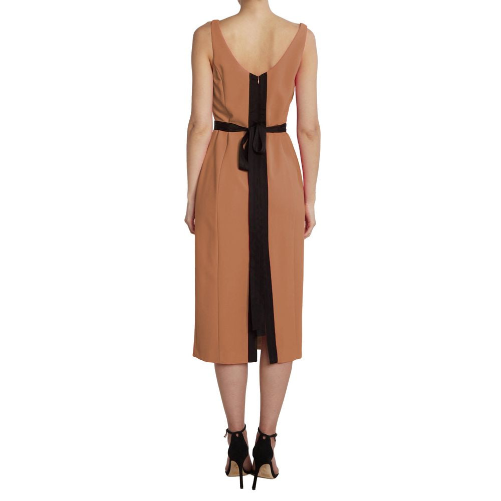 Robe en polyester marron PINKO