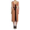 Robe en polyester marron PINKO