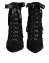 Bottines en jersey stretch noires Dolce &amp; Gabbana