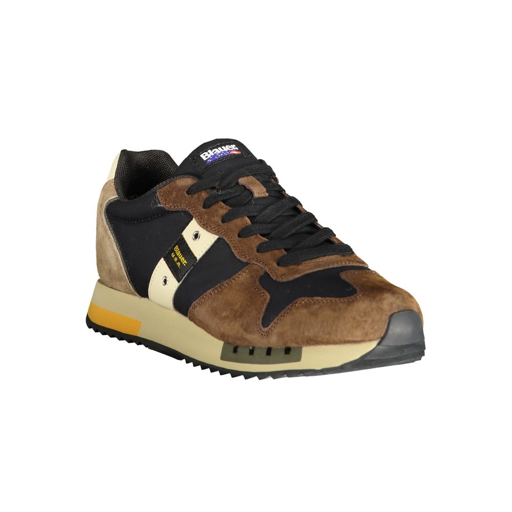 Blauer brauner Polyester-Sneaker