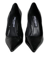 Dolce & Gabbana Black Patent Leather High Heels Pumps Shoes