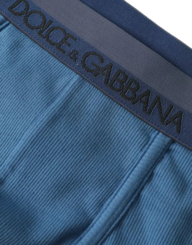 Dolce & Gabbana – Normale Boxershorts aus Baumwollmischung, Blau