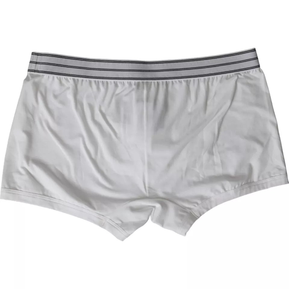 Boxer-short en coton mélangé blanc Dolce & Gabbana