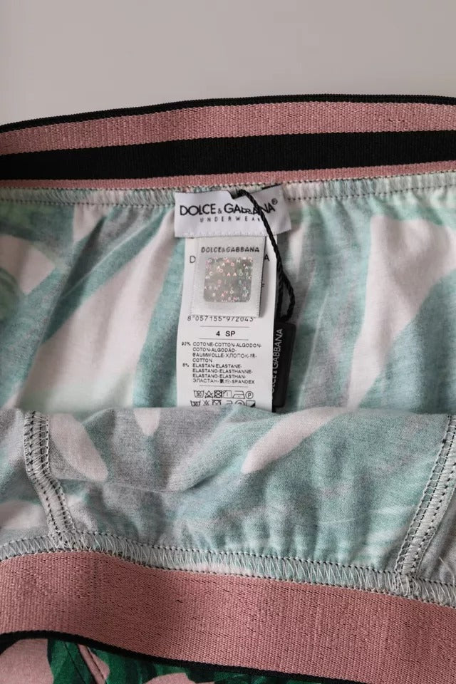 Boxer régulier Dolce & Gabbana à imprimé feuilles multicolores