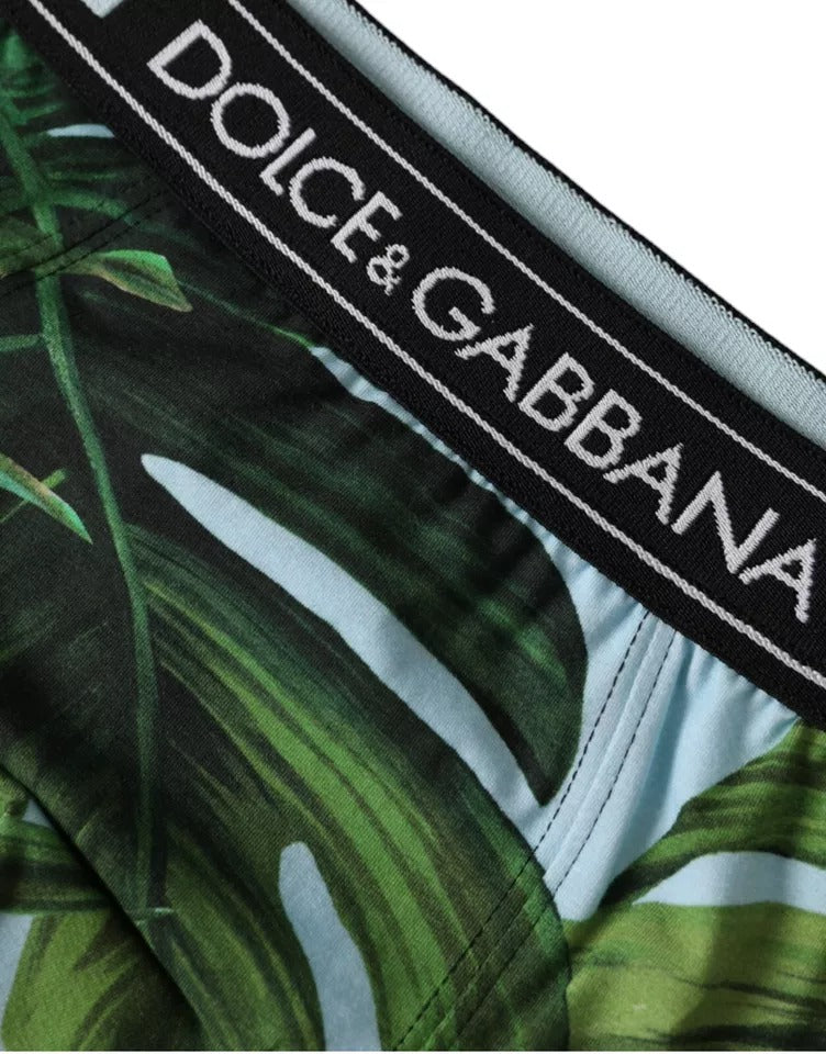 Boxer régulier Dolce & Gabbana à imprimé feuilles multicolores