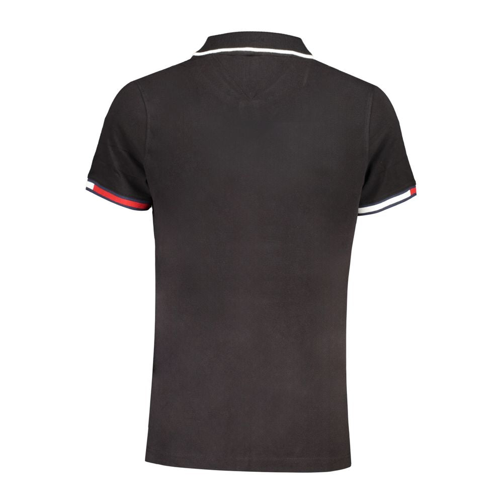 Polo en coton noir Tommy Hilfiger