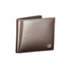 Portefeuille en cuir marron Calvin Klein