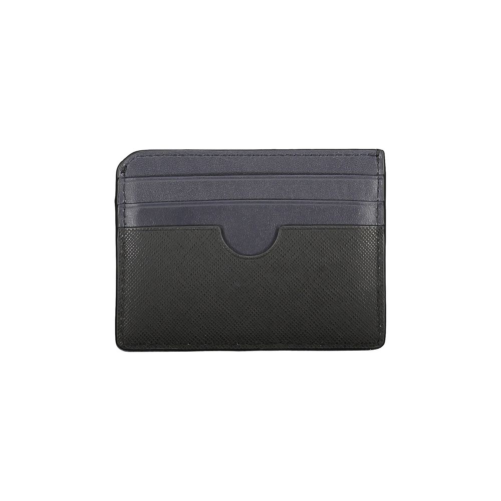 Portefeuille en cuir noir Tommy Hilfiger