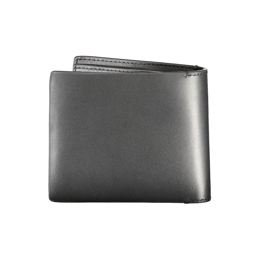 Portefeuille en cuir noir Calvin Klein