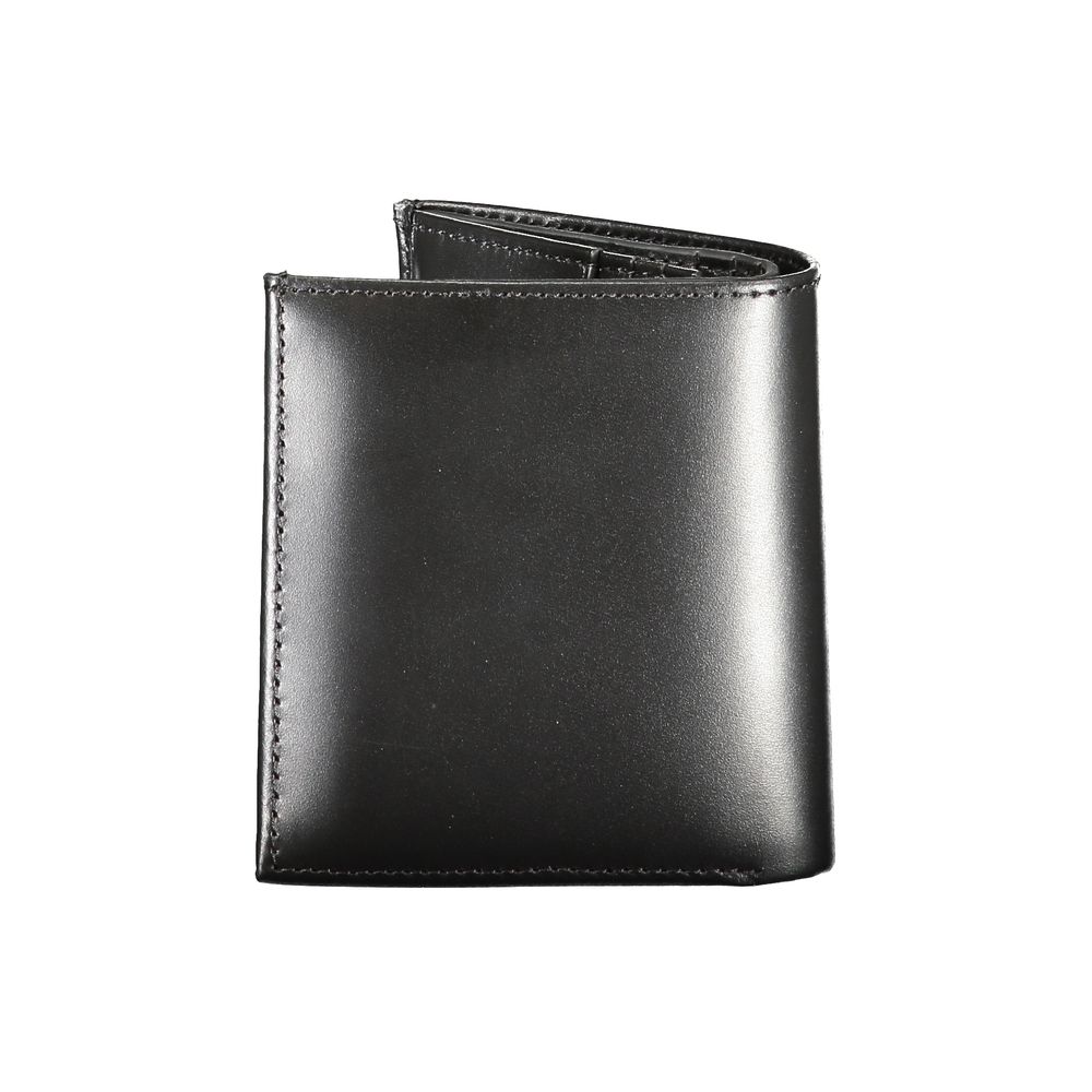 Portefeuille en cuir noir Calvin Klein