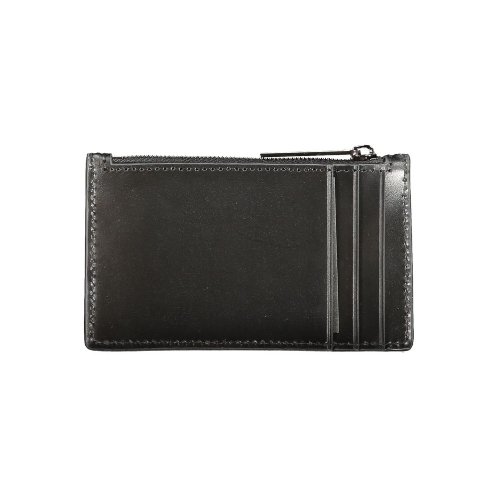 Portefeuille en cuir noir Calvin Klein