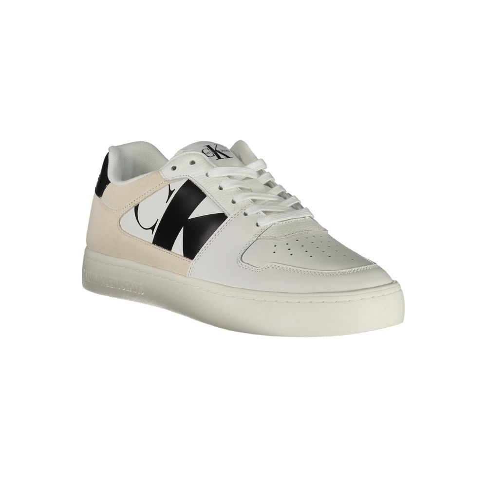 Calvin Klein – Weißer Polyester-Sneaker