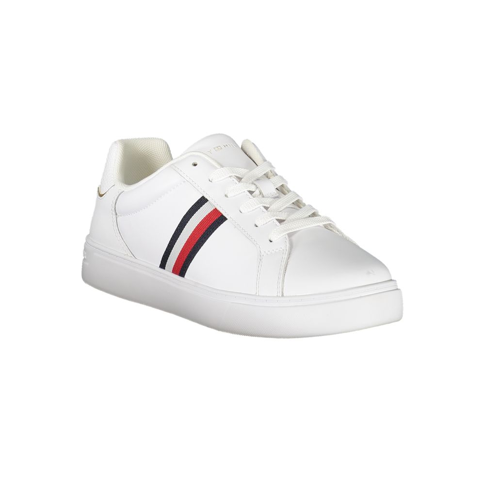 Baskets en cuir blanc Tommy Hilfiger pour femme